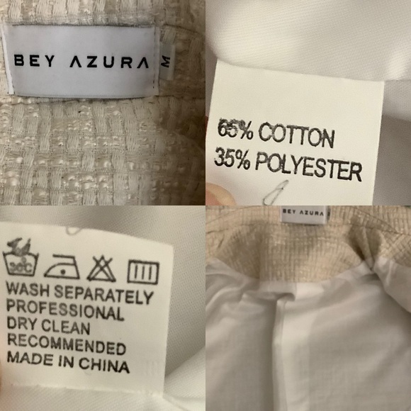 Bey Azura cropped cream long sleeve‎ jacket. Size Medium - Picture 15 of 16